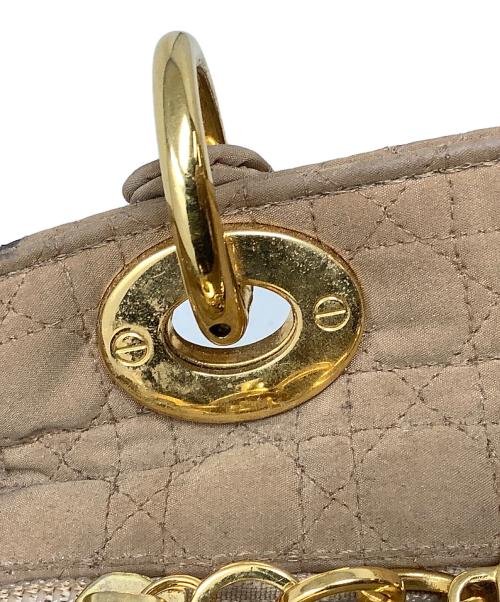 Christian Dior（クリスチャン ディオール）Christian Dior (クリスチャン ディオール) Lady Dior / キルトハンドバッグ ブラウンの古着・服飾アイテム