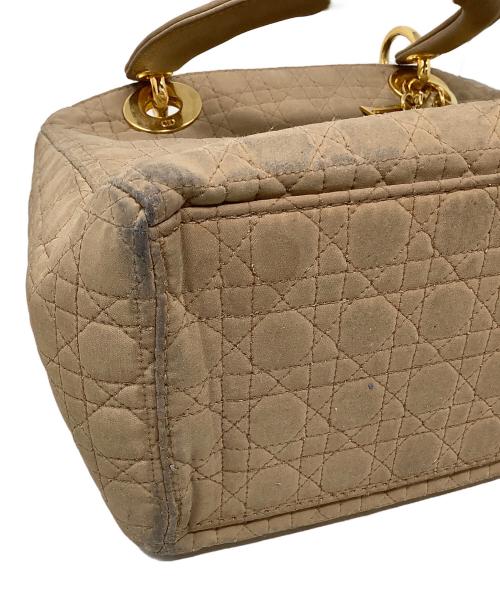 Christian Dior（クリスチャン ディオール）Christian Dior (クリスチャン ディオール) Lady Dior / キルトハンドバッグ ブラウンの古着・服飾アイテム