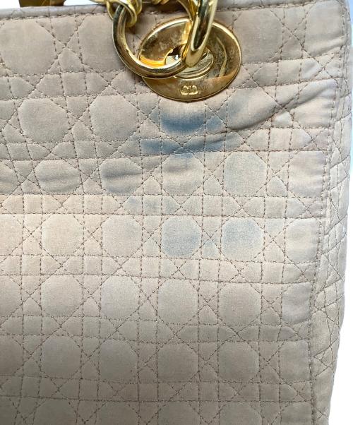 Christian Dior（クリスチャン ディオール）Christian Dior (クリスチャン ディオール) Lady Dior / キルトハンドバッグ ブラウンの古着・服飾アイテム