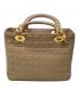 Christian Dior (クリスチャン ディオール) Lady Dior / キルトハンドバッグ ブラウン：35000円