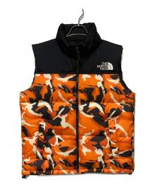 THE NORTH FACE（ザ ノース フェイス）の古着「ノベルティーヌプシベスト」｜オレンジ×ブラック