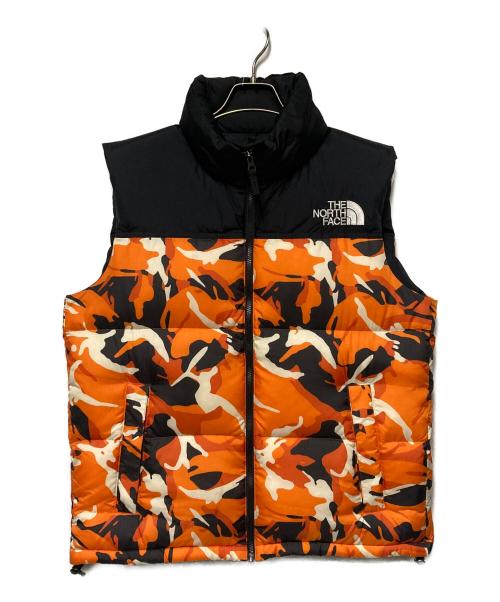 THE NORTH FACE（ザ ノース フェイス）THE NORTH FACE (ザ ノース フェイス) ノベルティーヌプシベスト オレンジ×ブラック サイズ:XLの古着・服飾アイテム