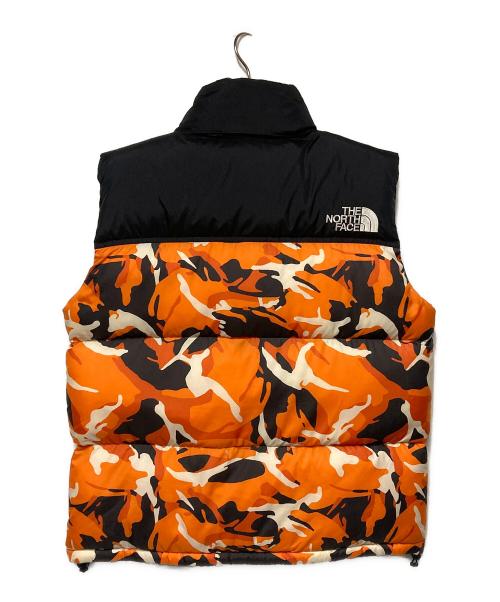 THE NORTH FACE（ザ ノース フェイス）THE NORTH FACE (ザ ノース フェイス) ノベルティーヌプシベスト オレンジ×ブラック サイズ:XLの古着・服飾アイテム