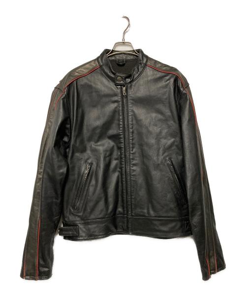 HARLEY-DAVIDSON（ハーレーダビッドソン）HARLEY-DAVIDSON (ハーレーダビッドソン) シングルライダースジャケット ブラック サイズ:Lの古着・服飾アイテム