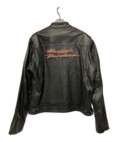 HARLEY-DAVIDSON（ハーレーダビッドソン）HARLEY-DAVIDSON (ハーレーダビッドソン) シングルライダースジャケット ブラック サイズ:Lの古着・服飾アイテム