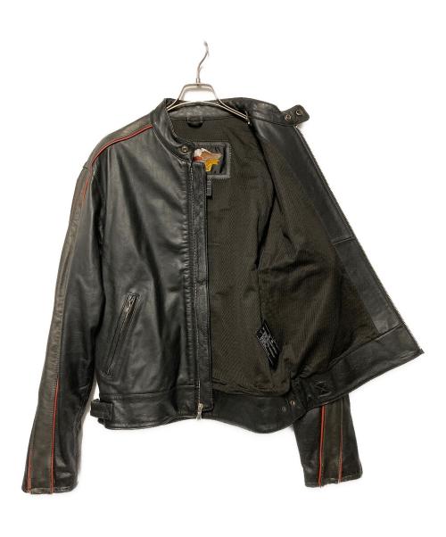HARLEY-DAVIDSON（ハーレーダビッドソン）HARLEY-DAVIDSON (ハーレーダビッドソン) シングルライダースジャケット ブラック サイズ:Lの古着・服飾アイテム