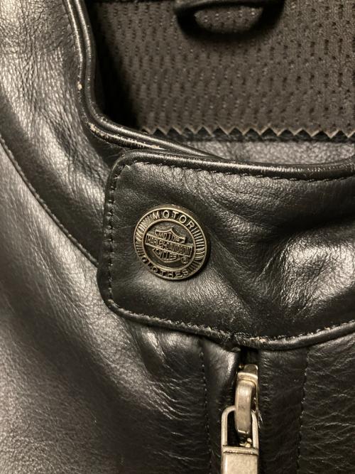 HARLEY-DAVIDSON（ハーレーダビッドソン）HARLEY-DAVIDSON (ハーレーダビッドソン) シングルライダースジャケット ブラック サイズ:Lの古着・服飾アイテム