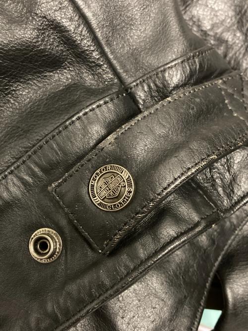 HARLEY-DAVIDSON（ハーレーダビッドソン）HARLEY-DAVIDSON (ハーレーダビッドソン) シングルライダースジャケット ブラック サイズ:Lの古着・服飾アイテム