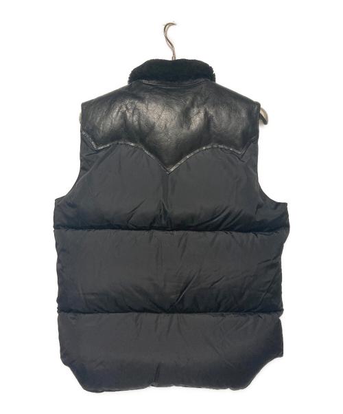 RockyMountainFeatherBed（ロッキーマウンテンフェザーベッド）RockyMountainFeatherBed (ロッキーマウンテンフェザーベッド) クリスティ / レザーヨークダウンベスト ブラック サイズ:42の古着・服飾アイテム