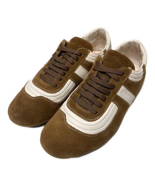 Salvatore Ferragamo（サルヴァトーレ フェラガモ）Salvatore Ferragamo (サルヴァトーレ フェラガモ) スウェードスニーカー ブラウン サイズ:7 1/2EEの古着・服飾アイテム