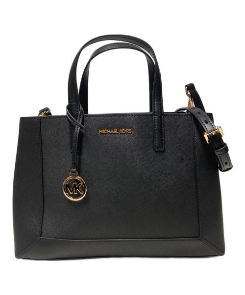 MICHAEL KORS（マイケル・コース）MICHAEL KORS (マイケル・コース) 2WAYショルダーバッグ ブラックの古着・服飾アイテム