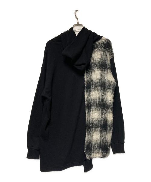 Y's（ワイズ）Y's (ワイズ) パネルディテール パーカー ブラック×ホワイト サイズ:2の古着・服飾アイテム