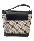 BURBERRYバーバリー）の古着「ノバチェックショルダーバッグ」｜ベージュ×ブラック