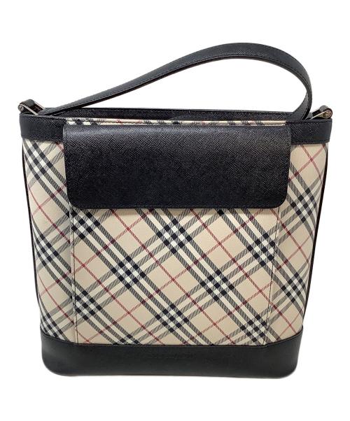 BURBERRY（バーバリー）BURBERRY (バーバリー) ノバチェックショルダーバッグ ベージュ×ブラックの古着・服飾アイテム