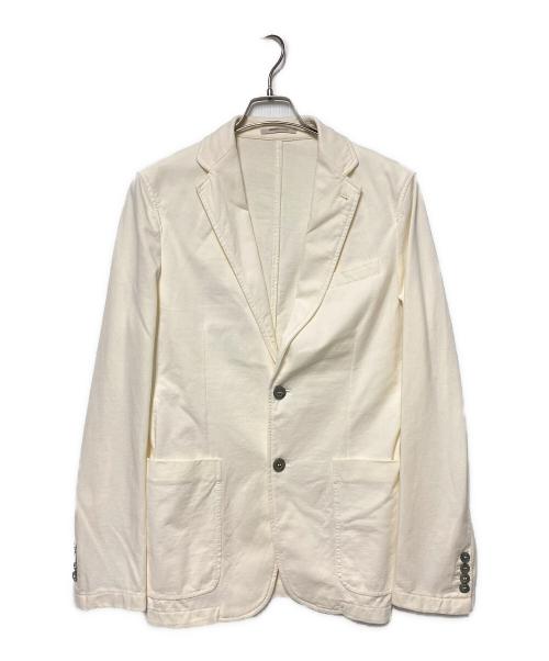 ARMANI COLLEZIONI（アルマーニ コレツィオーニ）ARMANI COLLEZIONI (アルマーニ コレツィオーニ) コットン2Bテーラードジャケット アイボリー サイズ:38の古着・服飾アイテム