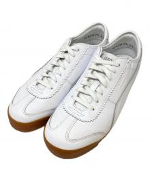PUMA×maison kitsune（プーマ×メゾンキツネ）の古着「レザーローカットスニーカー」｜ホワイト