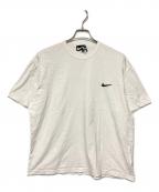 BLACK COMME des GARCONS×NIKEブラックコムデギャルソン×ナイキ）の古着「スウッシュロゴTクルーネックTシャツ」｜ホワイト