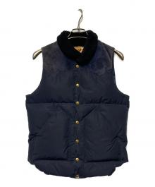 Rocky Mountain FeatherBed×BEAUTY&YOUTH（ロッキーマウンテンフェザーベッド×ビューティーアンドユース）の古着「レザーヨークダウンベスト」｜ネイビー
