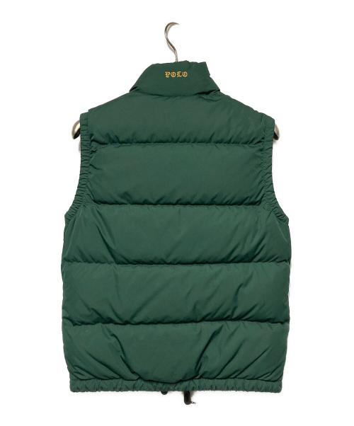 POLO RALPH LAUREN（ポロ・ラルフローレン）POLO RALPH LAUREN (ポロ・ラルフローレン) ワンポイント刺繍ダウンベスト グリーン サイズ:XSの古着・服飾アイテム