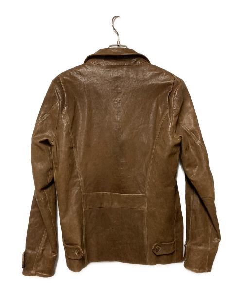 DIESEL Black Gold（ディーゼル ブラック ゴールド）DIESEL Black Gold (ディーゼル ブラック ゴールド) ダブルライダースジャケット ブラウン サイズ:Sの古着・服飾アイテム