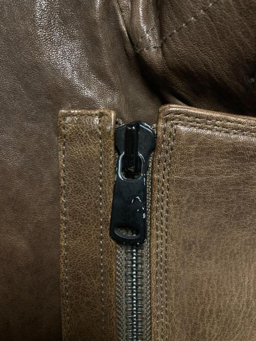 DIESEL Black Gold（ディーゼル ブラック ゴールド）DIESEL Black Gold (ディーゼル ブラック ゴールド) ダブルライダースジャケット ブラウン サイズ:Sの古着・服飾アイテム