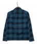 RRL (ダブルアールエル) オープンカラーチェックシャツ ブルー×ブラック サイズ:S：18000円