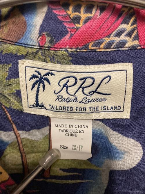 RRL（ダブルアールエル）RRL (ダブルアールエル) TROPICAL PRINT HAWAIIAN SHIRTS ネイビー サイズ:XSの古着・服飾アイテム