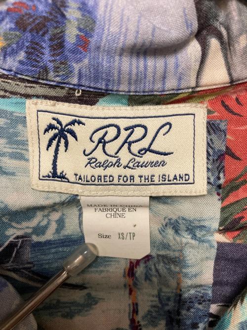 RRL（ダブルアールエル）RRL (ダブルアールエル) PATCHWORK PRINT CAMP SHIRTS ピンク×ネイビー サイズ:XSの古着・服飾アイテム