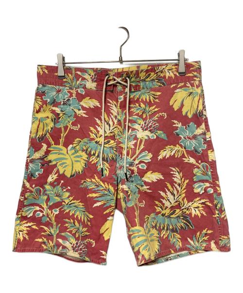 RRL（ダブルアールエル）RRL (ダブルアールエル) ボタニカル柄スイムショーツ / ハーフパンツ レッド サイズ:32の古着・服飾アイテム