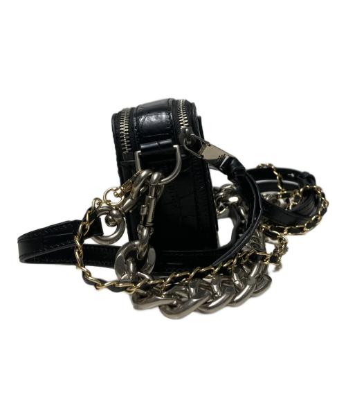 MARC JACOBS（マークジェイコブス）MARC JACOBS (マークジェイコブス) スナップショット / クロコエンボスショルダーバッグ ブラックの古着・服飾アイテム