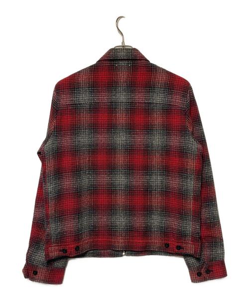MINEDENIM（マインデニム）MINEDENIM (マインデニム) Grandrelle V.Check Flannel Over SH レッド×ブラック サイズ:3の古着・服飾アイテム