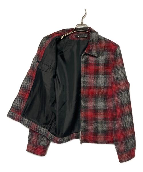 MINEDENIM（マインデニム）MINEDENIM (マインデニム) Grandrelle V.Check Flannel Over SH レッド×ブラック サイズ:3の古着・服飾アイテム