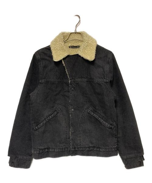 MINEDENIM（マインデニム）MINEDENIM (マインデニム) ボアデニムジャケット ブラック サイズ:2の古着・服飾アイテム