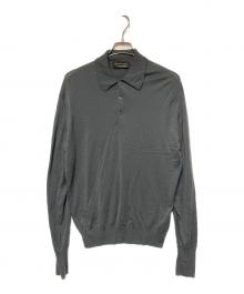 KAPTAIN SUNSHINE×JOHN SMEDLEY（キャプテンサンシャイン×ジョンスメドレー）の古着「ウールニットポロシャツ」｜グレー