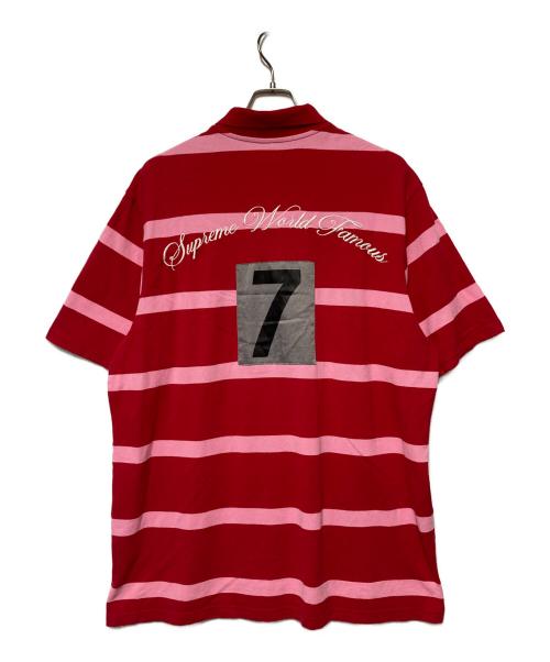 SUPREME（シュプリーム）SUPREME (シュプリーム) 25SS Cursive Polo レッド×ピンク サイズ:XLの古着・服飾アイテム