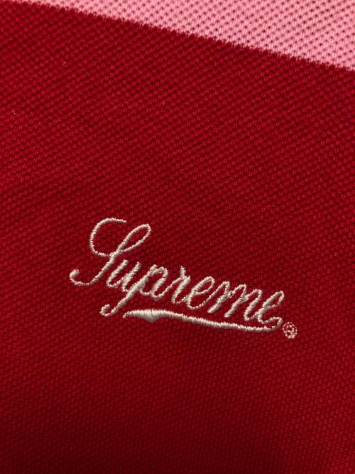 SUPREME（シュプリーム）SUPREME (シュプリーム) 25SS Cursive Polo レッド×ピンク サイズ:XLの古着・服飾アイテム