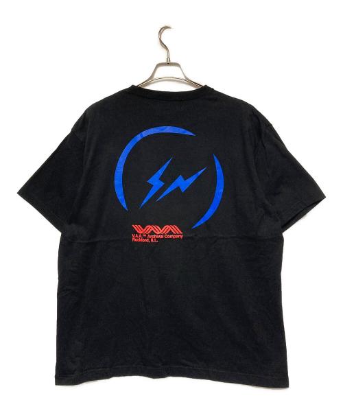 FRAGMENT DESIGN（フラグメントデザイン）FRAGMENT DESIGN (フラグメントデザイン) V.A.A (ヴァージル・アブロー・アーカイブ) コラボプリントTシャツ ブラック サイズ:XLの古着・服飾アイテム
