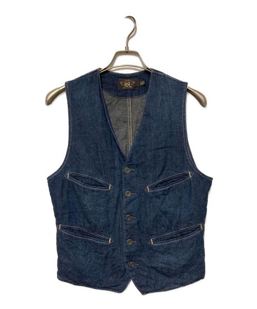 RRL（ダブルアールエル）RRL (ダブルアールエル) リネンブレンドデニムベスト インディゴ サイズ:Sの古着・服飾アイテム