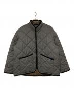LAVENHAM×BEAMS Lightsラベンハム×ビームスライト）の古着「24AW MICKFIELD JACKET / ノーカラーウールキルティングジャケット」｜グレー