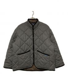 LAVENHAM×BEAMS Lights（ラベンハム×ビームスライト）の古着「24AW MICKFIELD JACKET / ノーカラーウールキルティングジャケット」｜グレー