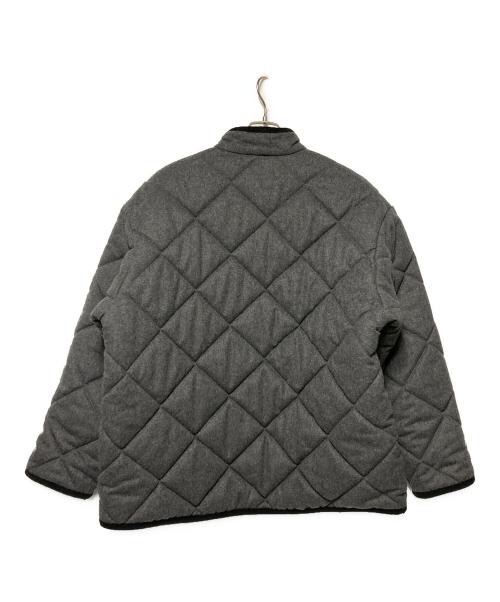 LAVENHAM（ラベンハム）LAVENHAM (ラベンハム) BEAMS Lights (ビームスライト) 24AW MICKFIELD JACKET / ノーカラーウールキルティングジャケット グレー サイズ:38の古着・服飾アイテム