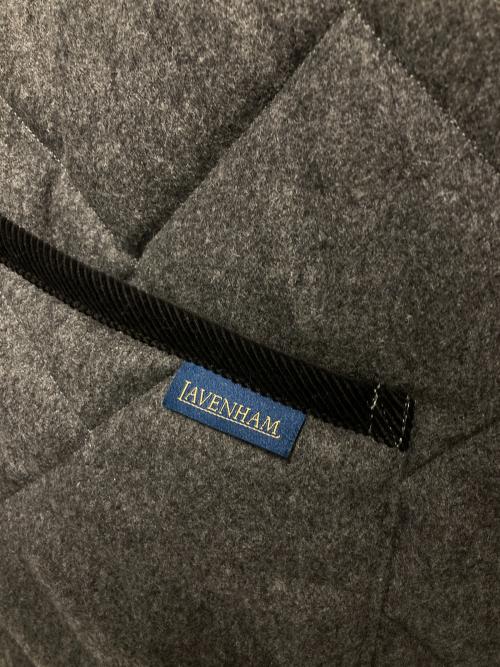 LAVENHAM（ラベンハム）LAVENHAM (ラベンハム) BEAMS Lights (ビームスライト) 24AW MICKFIELD JACKET / ノーカラーウールキルティングジャケット グレー サイズ:38の古着・服飾アイテム