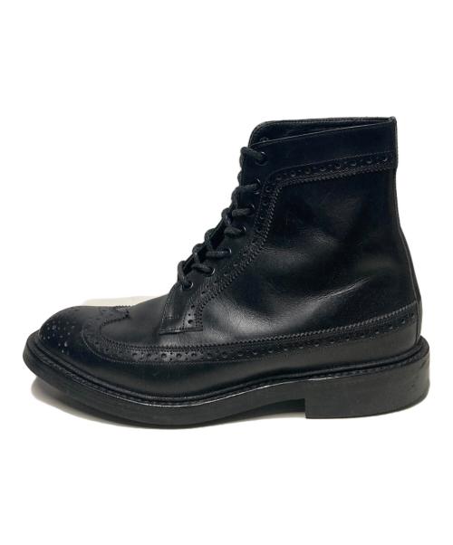 Tricker's（トリッカーズ）Tricker's (トリッカーズ) ウィングチップブーツ ブラック サイズ:7.5の古着・服飾アイテム