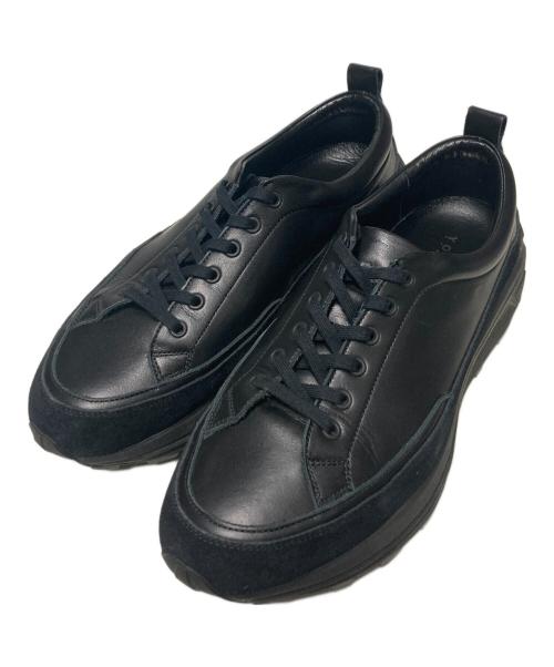 YOAK（ヨーク）YOAK (ヨーク) LORRY / レザースニーカー ブラック サイズ:41の古着・服飾アイテム