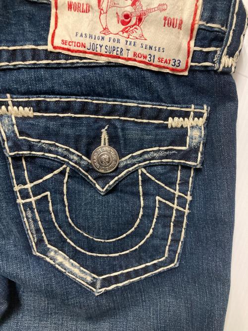 TRUE RELIGION（トゥルー レリジョン）TRUE RELIGION (トゥルー レリジョン) JOEY SUPER T / フレアデニムパンツ ブルー サイズ:W31 L33の古着・服飾アイテム