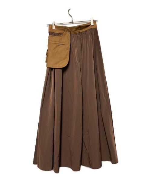 EARIH（アーリ）EARIH (アーリ) リモンタポケットベストスカート ブラウン サイズ:38の古着・服飾アイテム