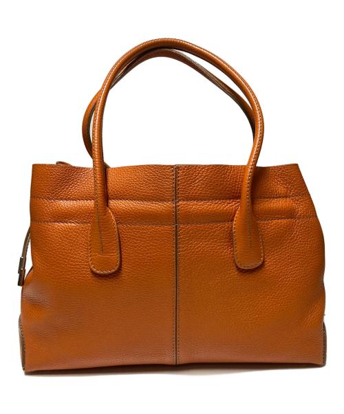 TOD'S（トッズ）TOD'S (トッズ) レザートートバッグ オレンジの古着・服飾アイテム