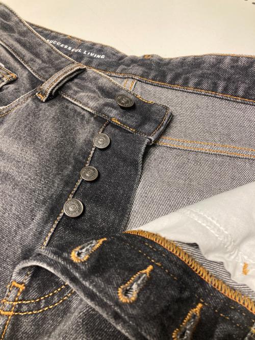 DIESEL（ディーゼル）DIESEL (ディーゼル) D-RISE / ダメージ加工ワイドデニムパンツ グレー サイズ:W30の古着・服飾アイテム