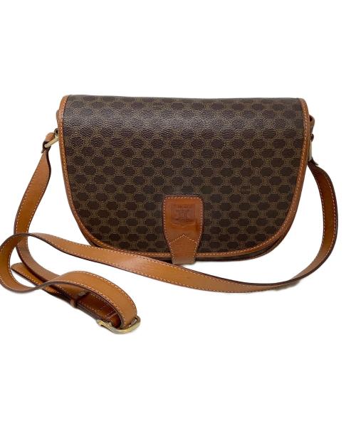 CELINE（セリーヌ）CELINE (セリーヌ) マカダムショルダーバッグ ブラウンの古着・服飾アイテム