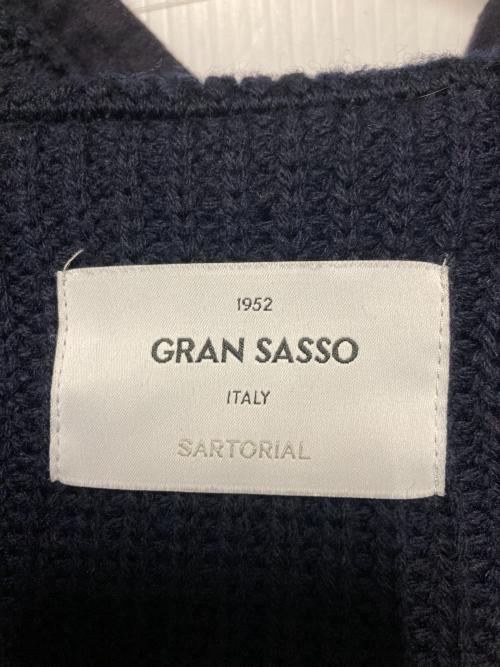 GRAN SASSO（グランサッソ）GRAN SASSO (グランサッソ) 切替ジップニットパーカー ネイビー サイズ:48の古着・服飾アイテム